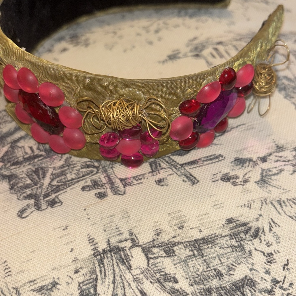 Colette Malouf Gold and Pink Baroque Hair Accessory - Picture 4 of 7